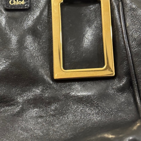 🖤 Authentic Chloé Ethel Black Leather Satchel – Project / Repair - Picture 5 of 16